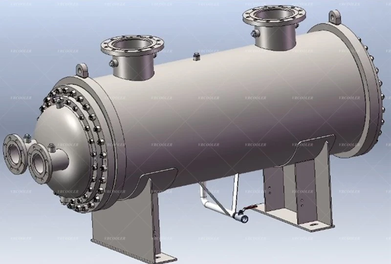 Shell and tube steam heater for heavy fuel oil Shell and tube steam heater for heavy fuel oil
